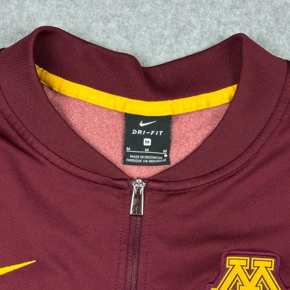 Nike Minnesota Golden Gophers Dri-FIT Half Zip Pullover Mens Medium Maroon